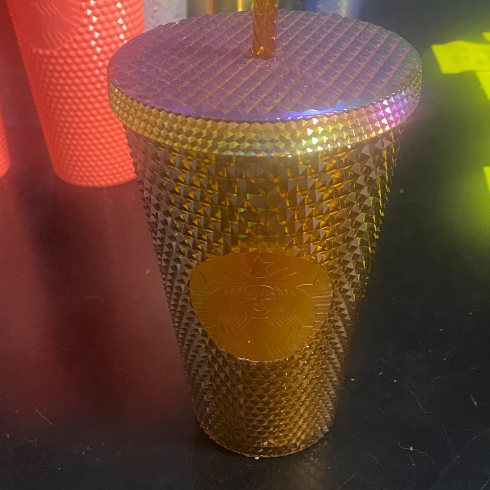 Starbucks Iridescent Gold Tumbler with Straw